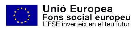 Logotip Unió Europea Fons social europeu, l'FSE inverteix en el teu futur